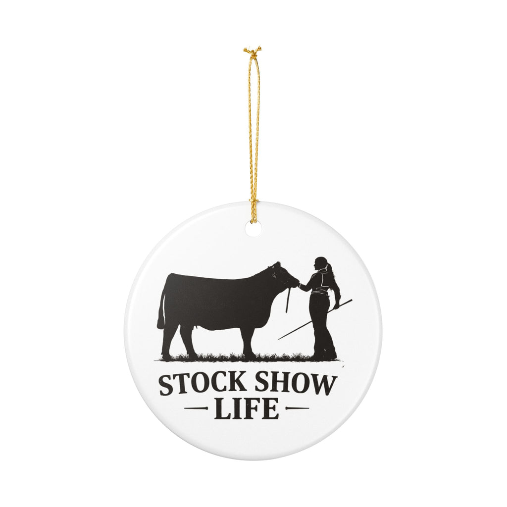 Stock Show Life Ceramic Ornament — Cattle Show Christmas Decoration