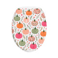 Pumpkin Pattern 3-Piece Bath Mat Set — Fall Bathroom Rugs