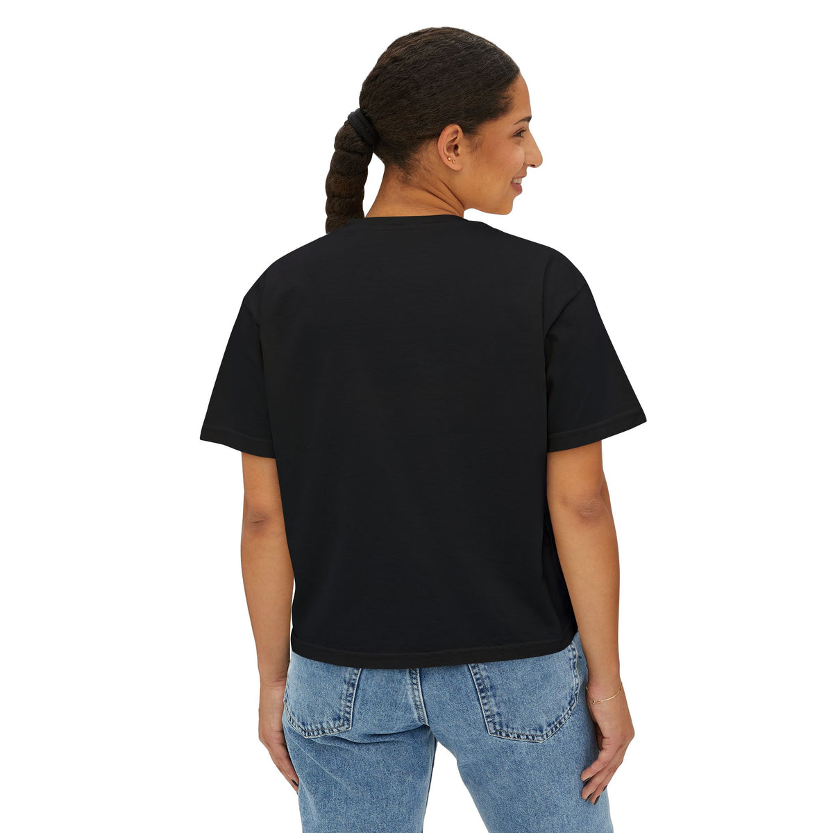 Women's Boxy Tee with Colorful Horseshoe Graphic — Lucky Western Crop Top