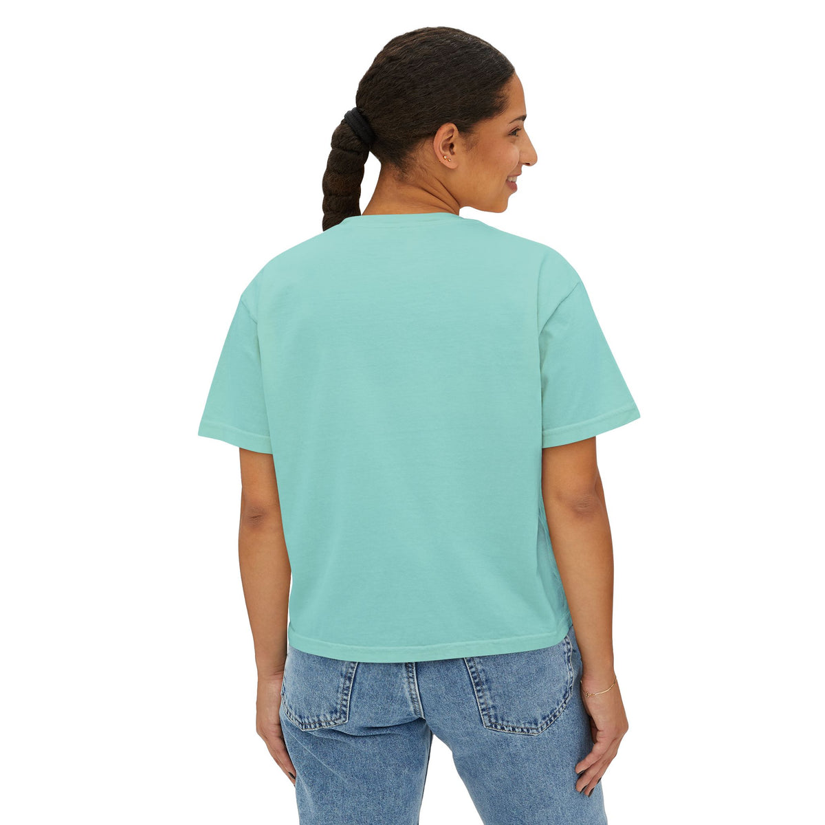 Women's Boxy Tee with Colorful Horseshoe Graphic — Lucky Western Crop Top