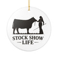 Stock Show Life Ceramic Ornament — Cattle Show Christmas Decoration